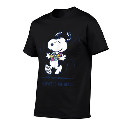Peanuts Snoopy Take Me To The Beach  Heathered Texture T-Shirt