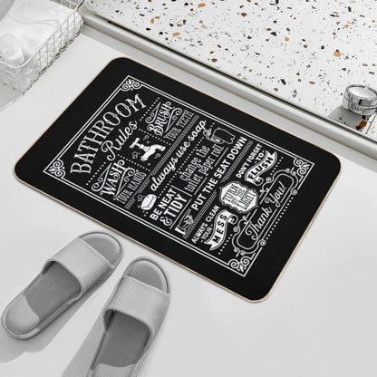 Bathroom Rules  Long-Lasting Bath Mat