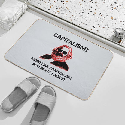 Funny Capitalism Communist T-Shirt Karl Marx Crapitalism  Multi-Purpose Bath Mat