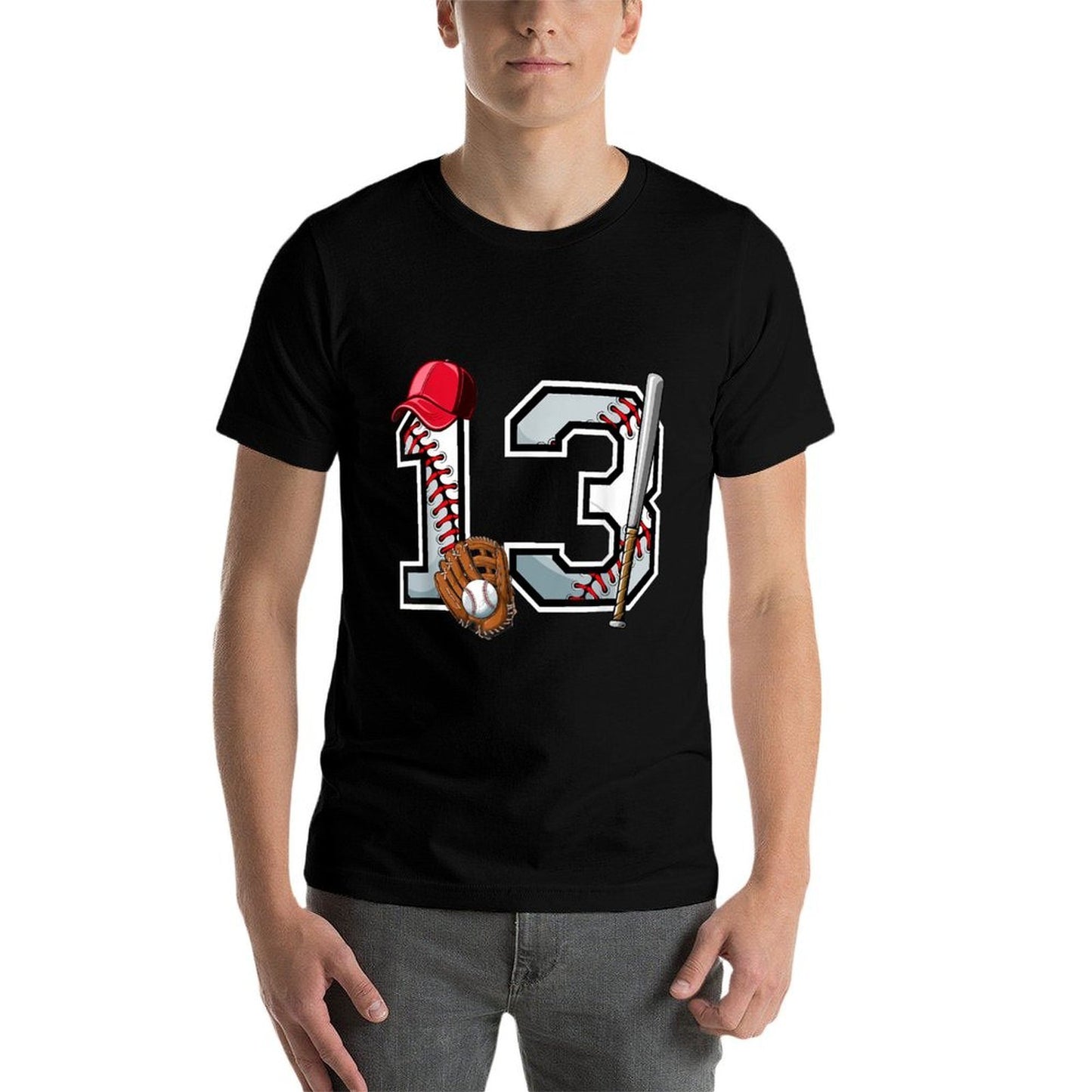 13th Birthday Baseball Big Number Thirteen 13-Year-Old  Quick-drying T-Shirt