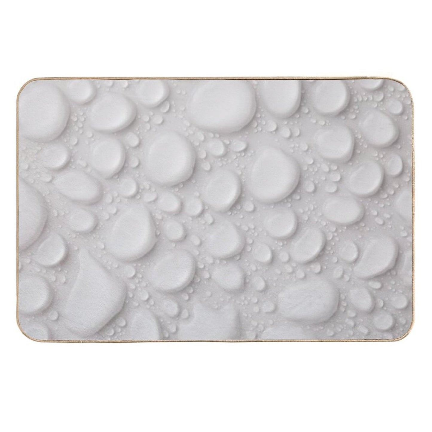 White Drop Relaxing  Repositionable Bath Mat