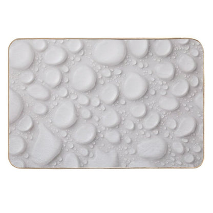 White Drop Relaxing  Repositionable Bath Mat