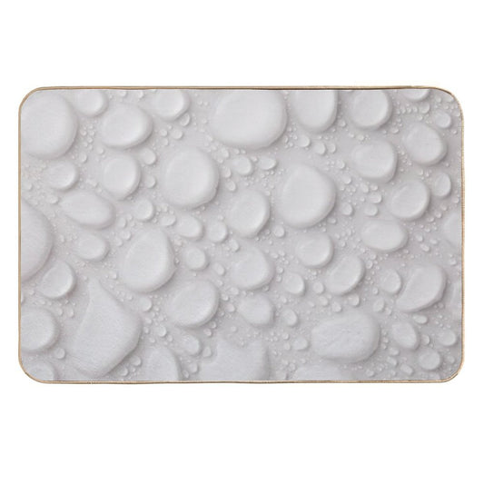 White Drop Relaxing  Repositionable Bath Mat