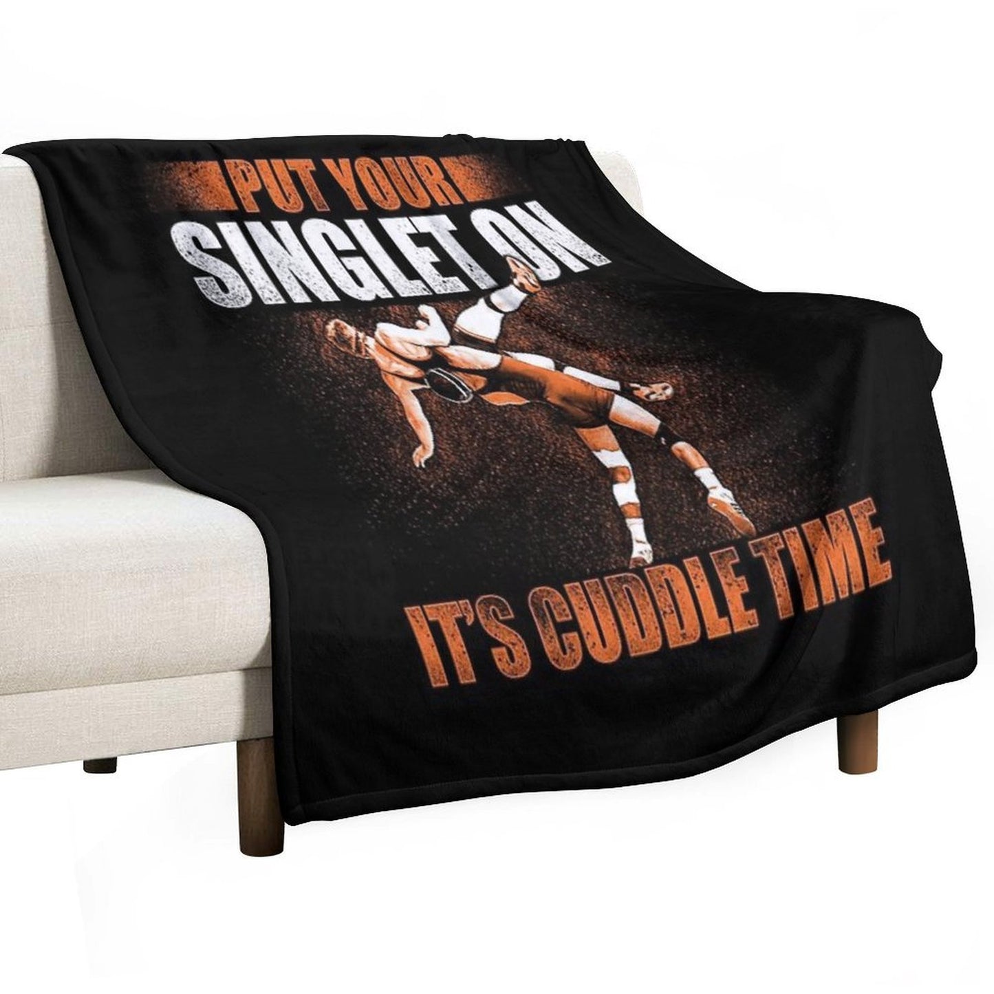 Wrestling Put Your Singlet On Gift Idea For Wrestler Quick-dry Throw Blanket