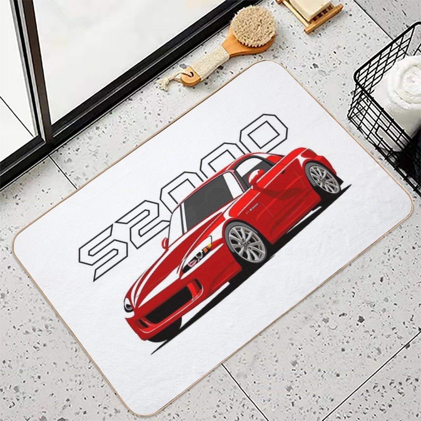S2000 Vintage JDM Sports Car  Stain-Proof Bath Mat