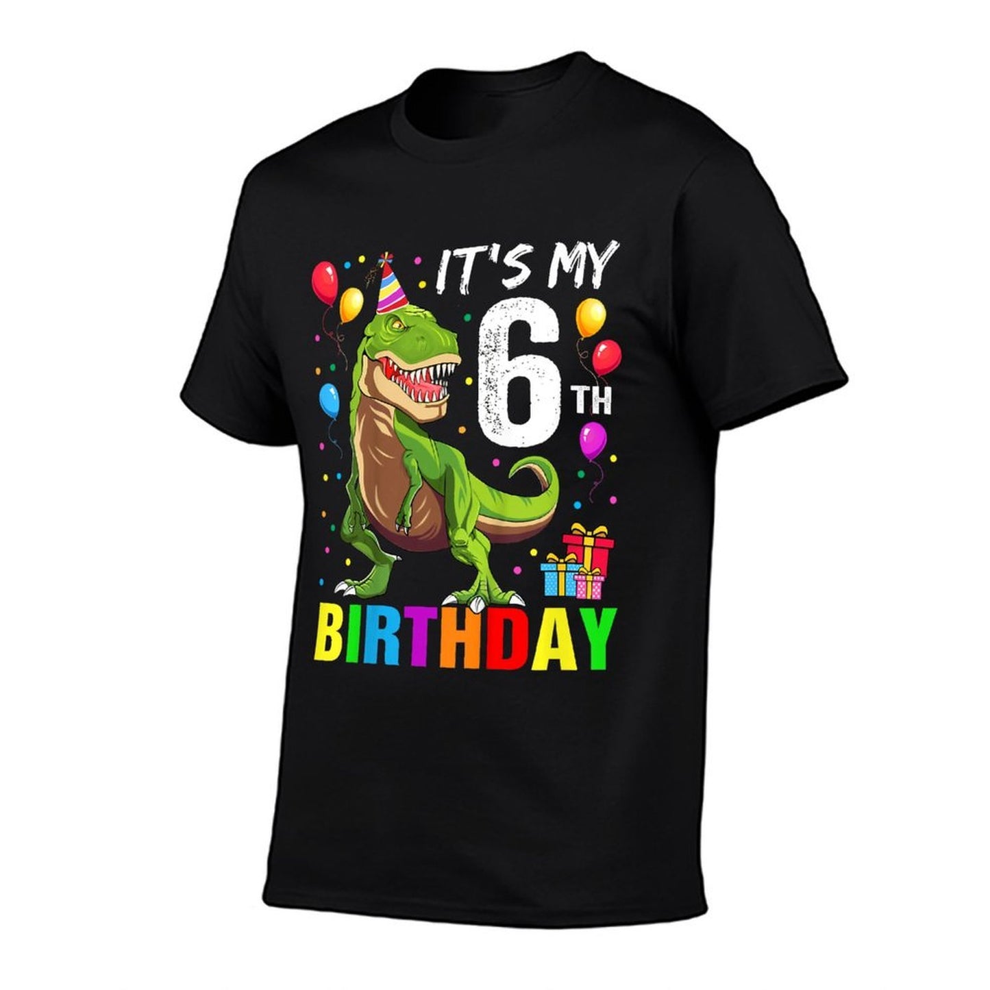 It&#39;s My 6th Birthday Happy 6 Year T-Rex Boys  Eco-friendly Material T-Shirt