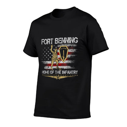 Fort Benning Home of The Infantry School Veteran Patriotic  Versatile T-Shirt