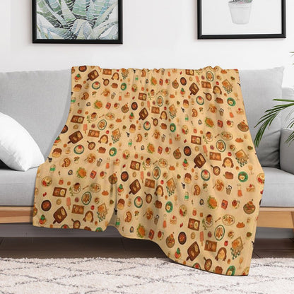 Dishes Wrinkle-free Throw Blanket