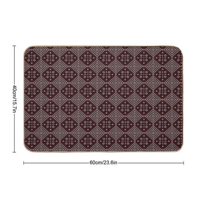Ethnic Pattern Seamless Pixel Art for Fabric  Toxin-Free Bath Mat
