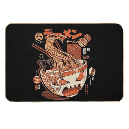 Black X-ray Great Ramen!  Easy Maintenance Bath Mat