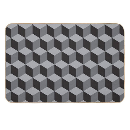 Geometric B.w_05.cubes  Multi-Purpose Bath Mat