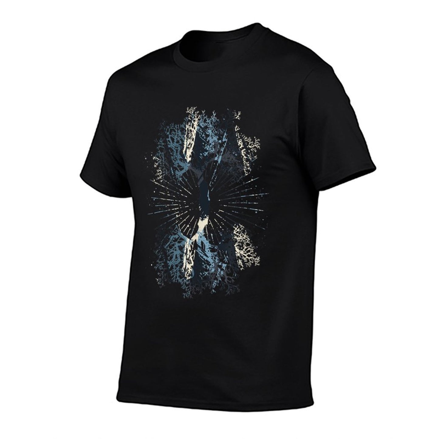 Nature Wildlife Outdoors Reflection Tree Forest  Ribbed Collar T-Shirt
