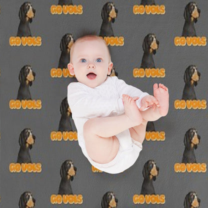 Smokey Dog Drawing Quick-dry Throw Blanket