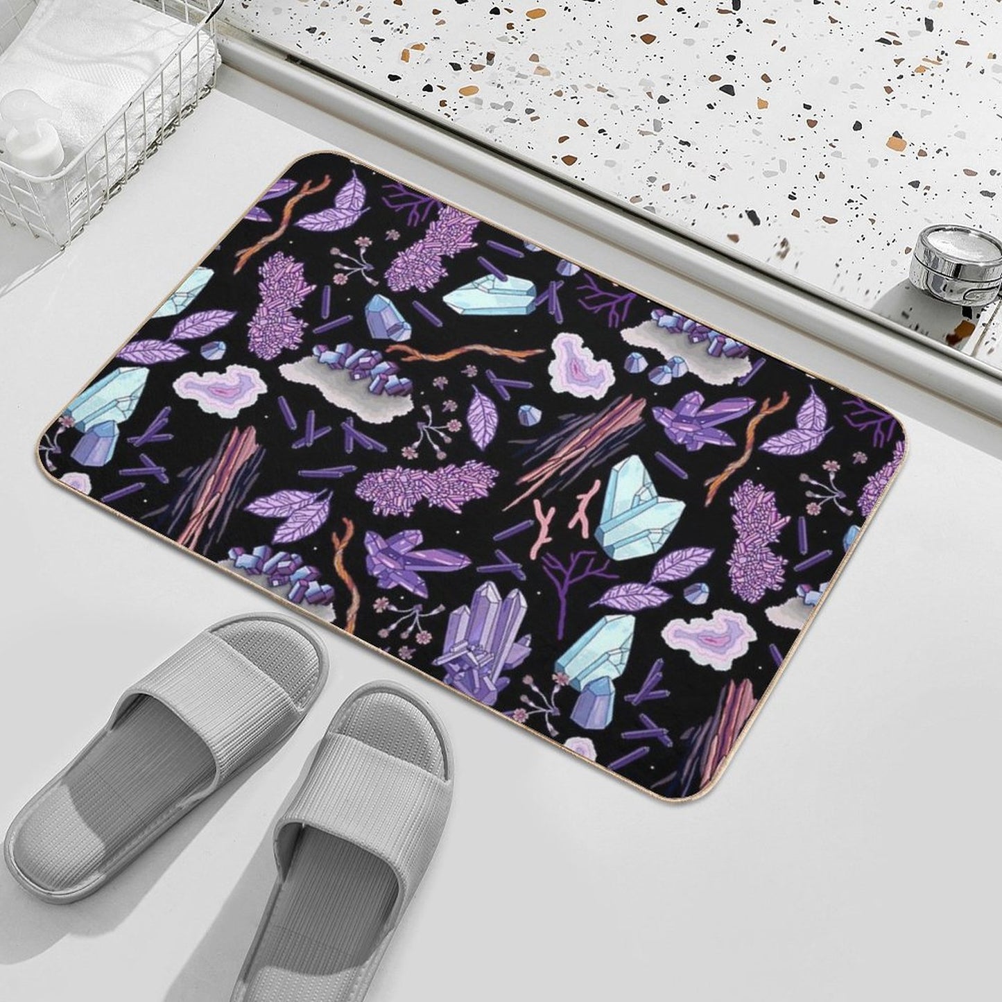 Crystals And Stones  Non-Slip Bath Mat