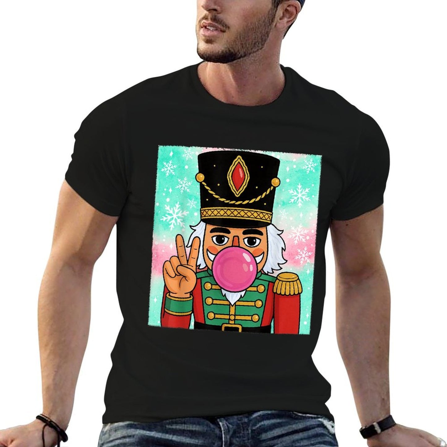 Funny Christmas Nutcracker Retro Vintage Xmas Holiday Women  Graphic-printed T-Shirt
