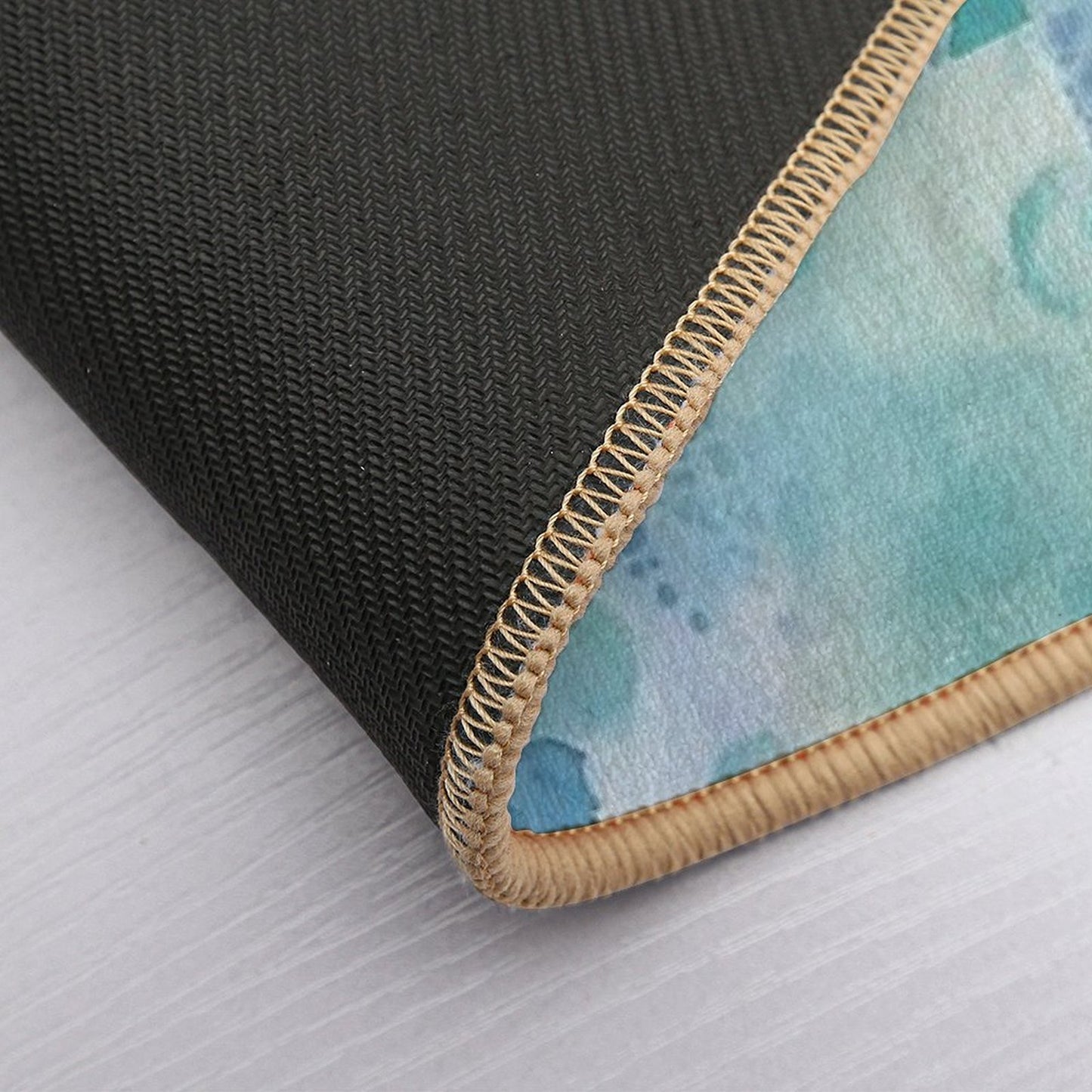Ocean Abstract Aqua  Rapid-Drying Bath Mat