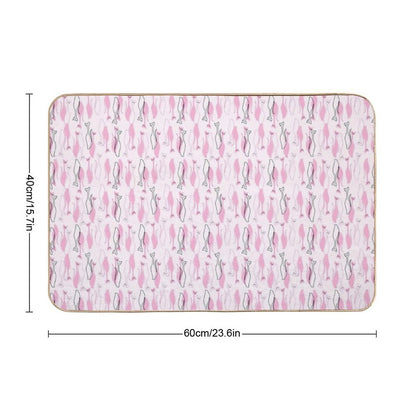 Atomic Kitties  Dirt-Trapping Bath Mat