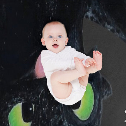Toothless Upside Down Sticker Machine-washable Throw Blanket