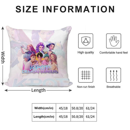 Kpop Demon Hunters Soft Washable Throw Pillow