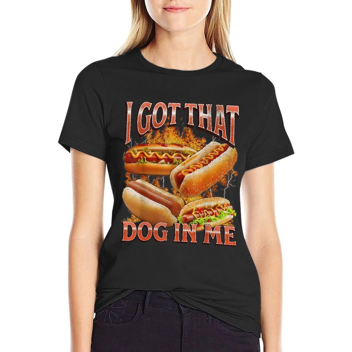 I Got That Dog In Me Funny Hot Dog Glizzy Meme Bootleg Men Women  Stretchy T-Shirt