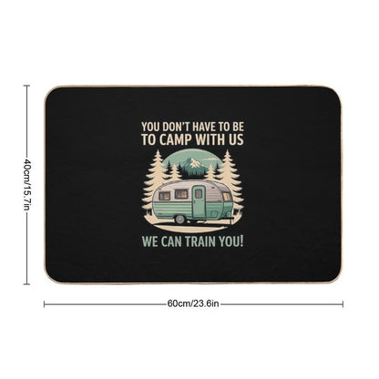 Crazy Camp With Us Funny Camping  Rapid-Drying Bath Mat
