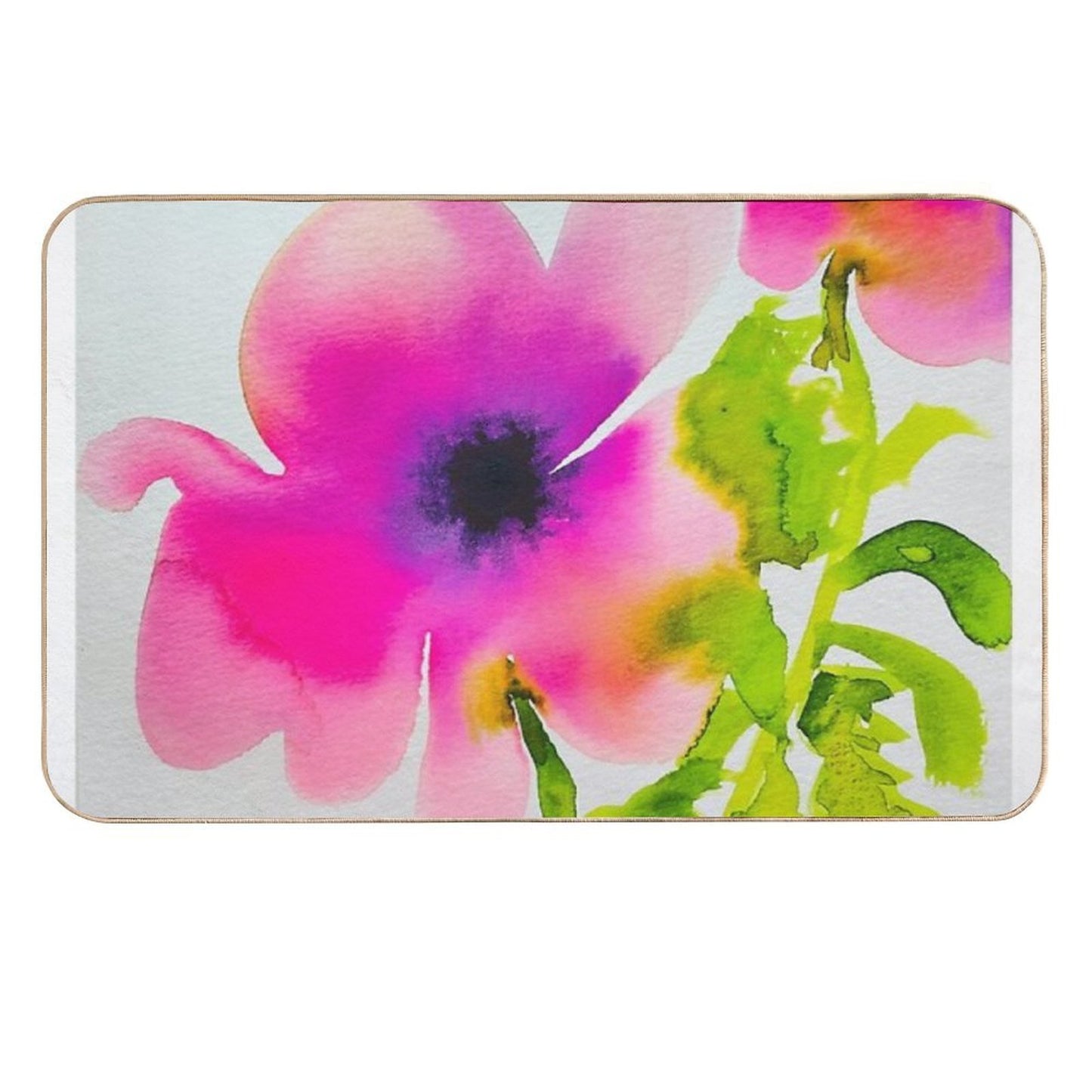 Solo Flower 2  Easy To Clean Bath Mat