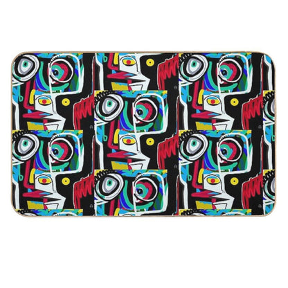 Face Expressionism, Art Brut  Odorless Bath Mat