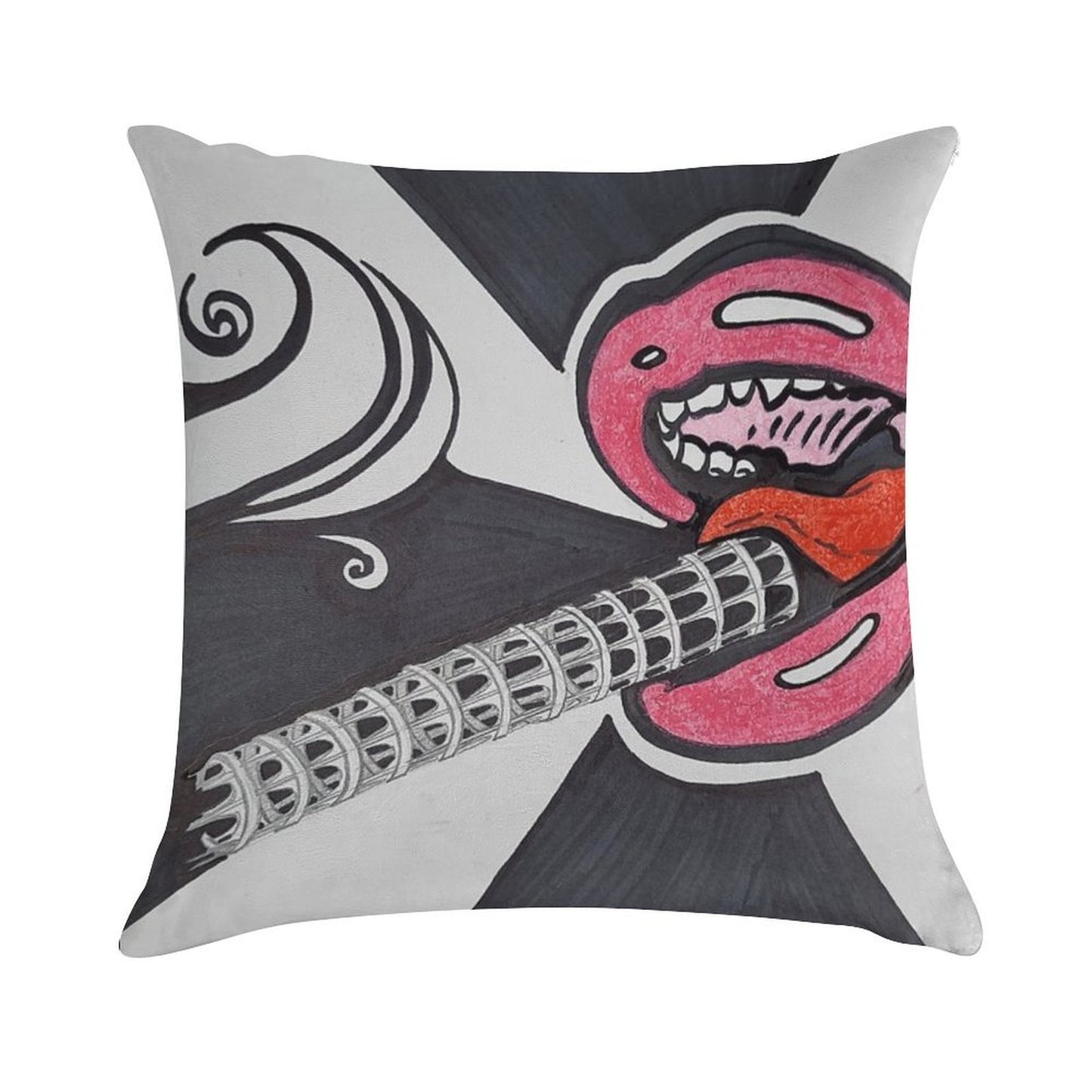Mouth An Cig Soft Style Accent Throw Pillow