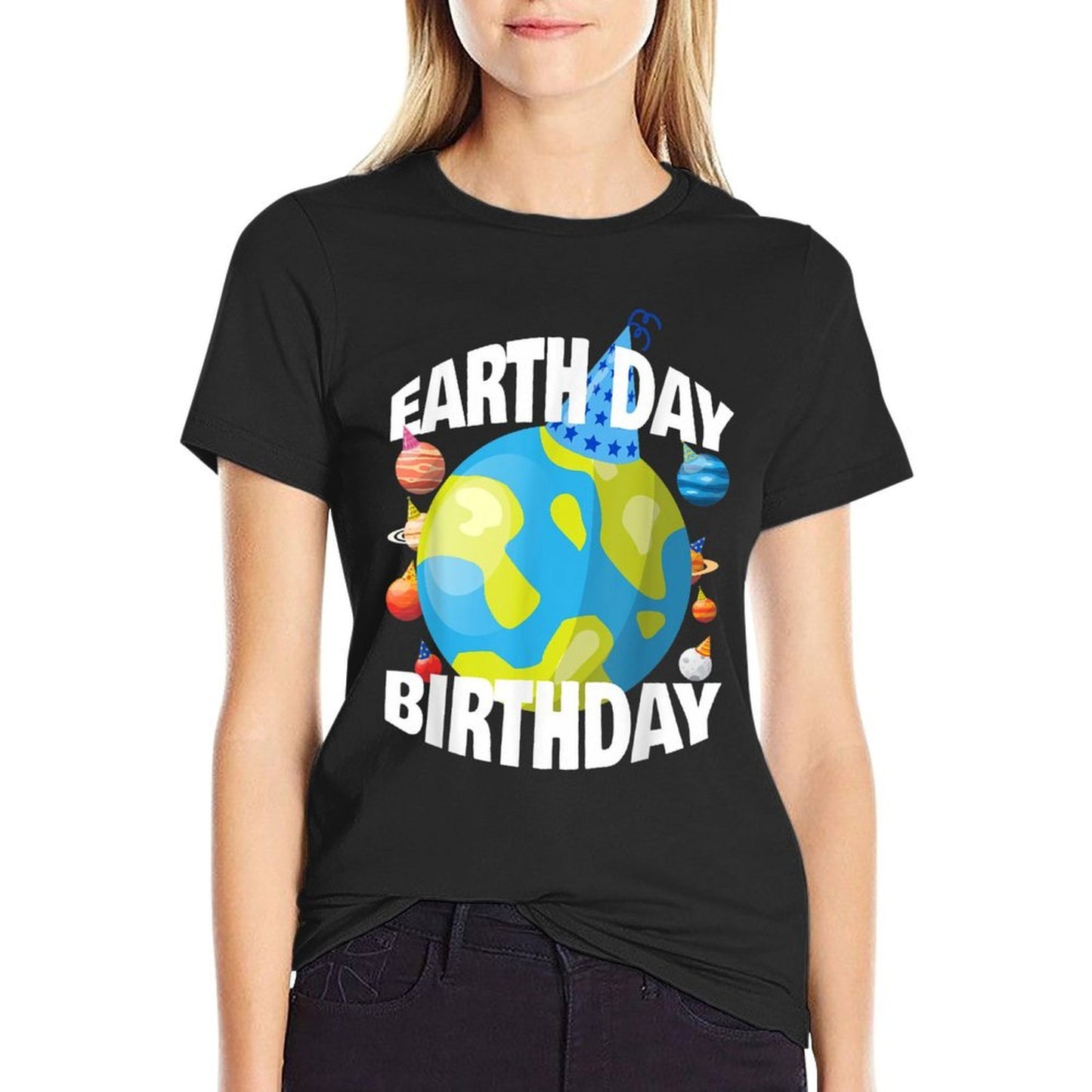Planet Party Hats April 22 Earth Day Birthday  Vintage-inspired T-Shirt