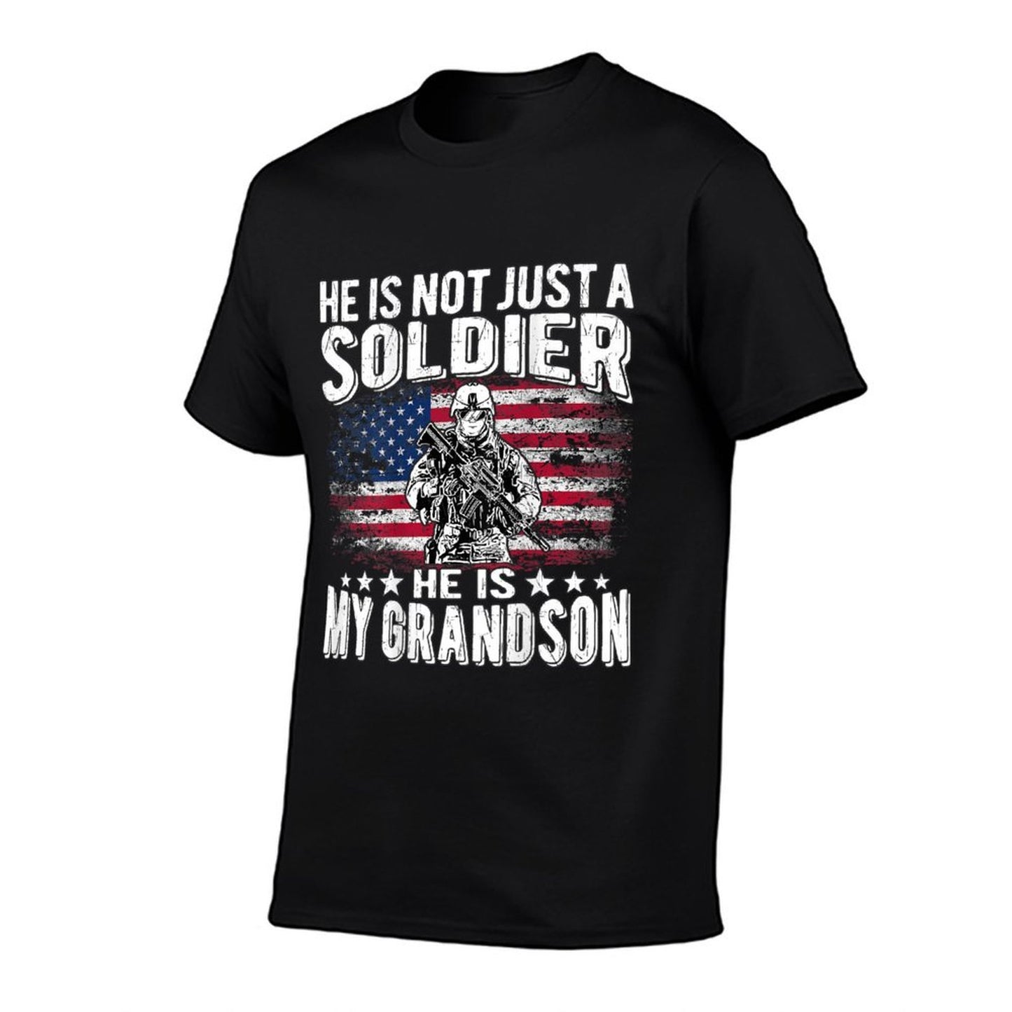 My Grandson Is A Soldier - Patriotic Proud Army Grandparent  Vintage-inspired T-Shirt
