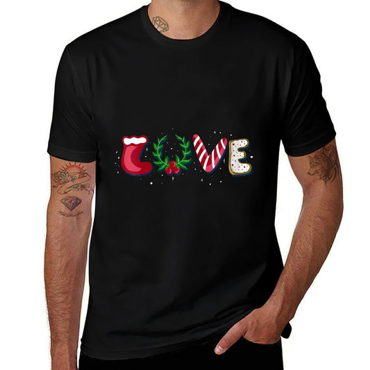 Womens Pretty Christmas LOVE for Christmas Lovers  Durable T-Shirt