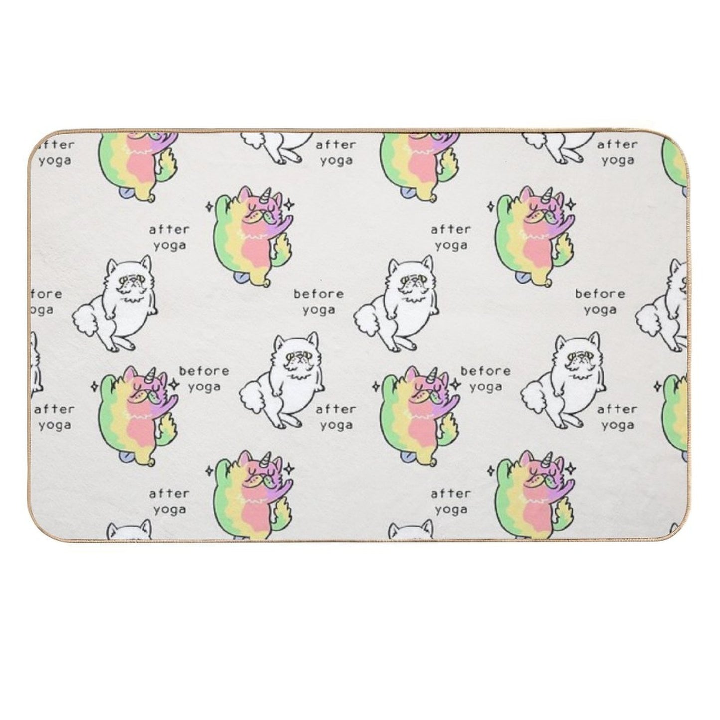 Persian Cat After Yoga  Non-Slip Bath Mat