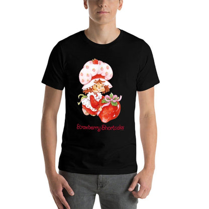 Strawberry Shortcake With Giant Strawberry And Pink Bow  Breathable T-Shirt