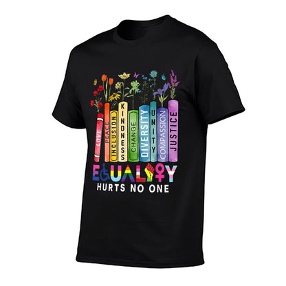 Equality Hurts No One Lgbt Book Flower Social Justice Pride  Vintage-inspired T-Shirt