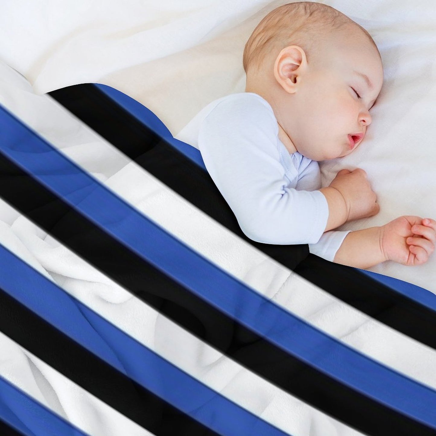 Bath Rugby Striped Club Colours Eco-conscious Throw Blanket