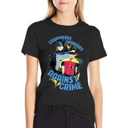 Batman Classic TV Series Courageous Warriors  Oversized Silhouette T-Shirt