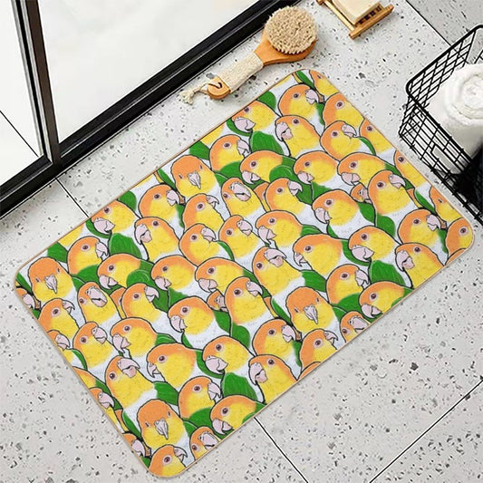White-bellied Caique Parrots  Odorless Bath Mat