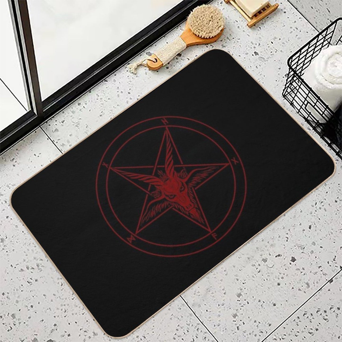 Baphomet Goat  Long-Lasting Bath Mat