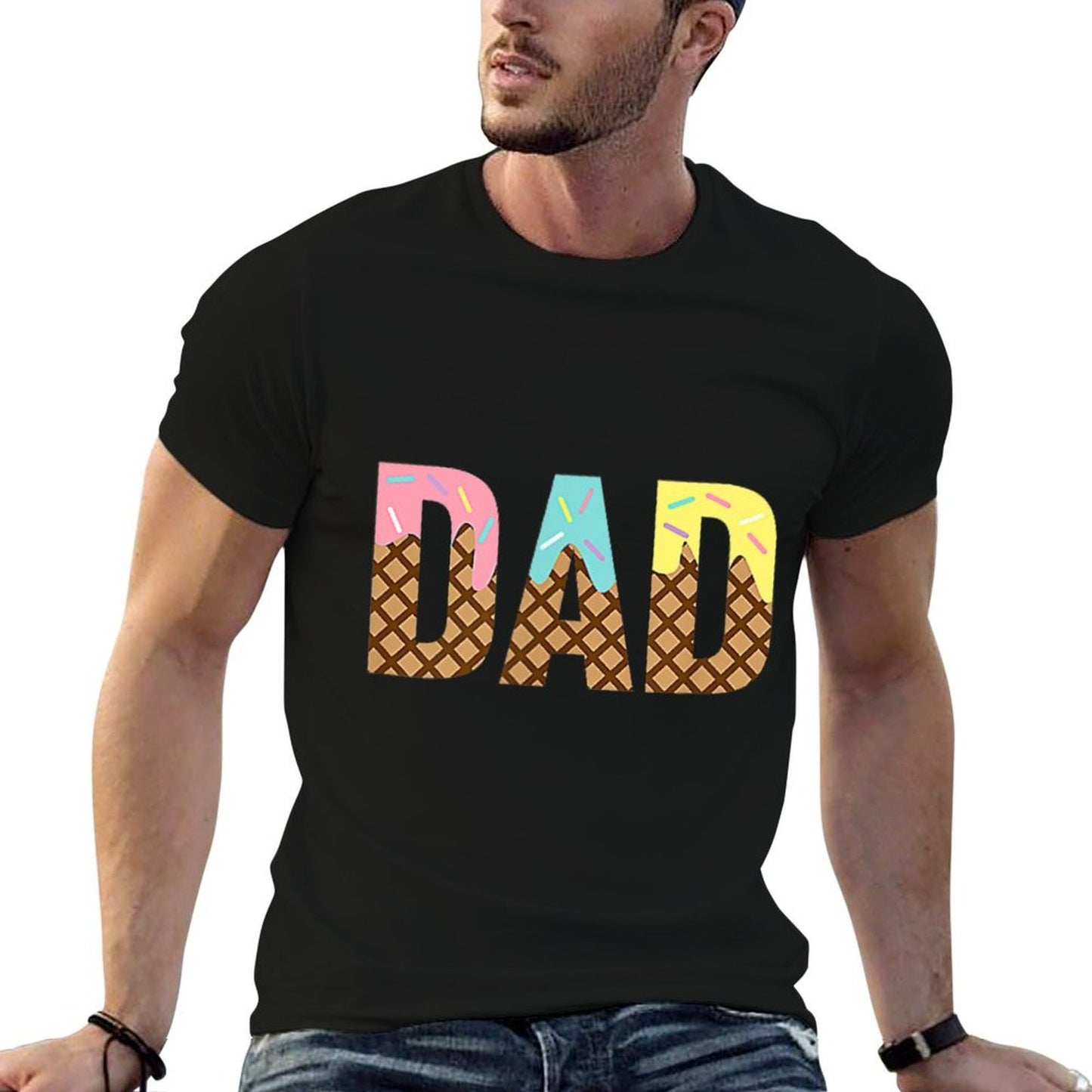 Dad Of The Sweet One Ice Cream 1st First Family Mothers Day  Easy-care T-Shirt