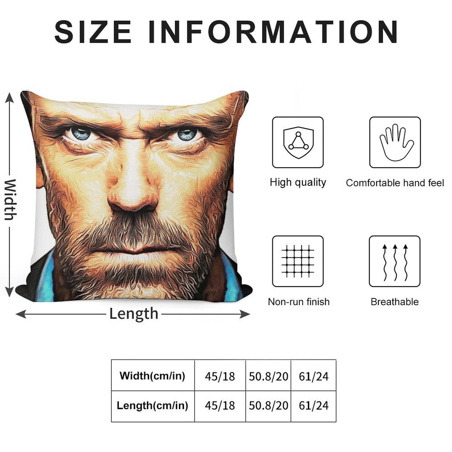 Dr. House Soft High-Density Material Throw Pillow