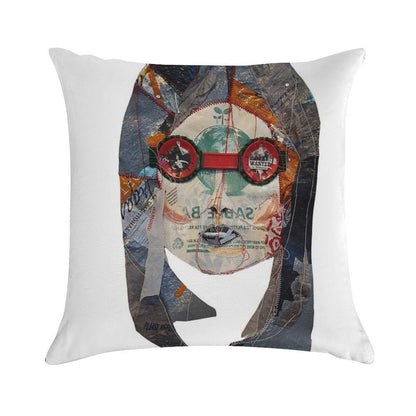 Plastic Bag Portrait, Wanted Superwoman Soft High-Density Material Throw Pillow