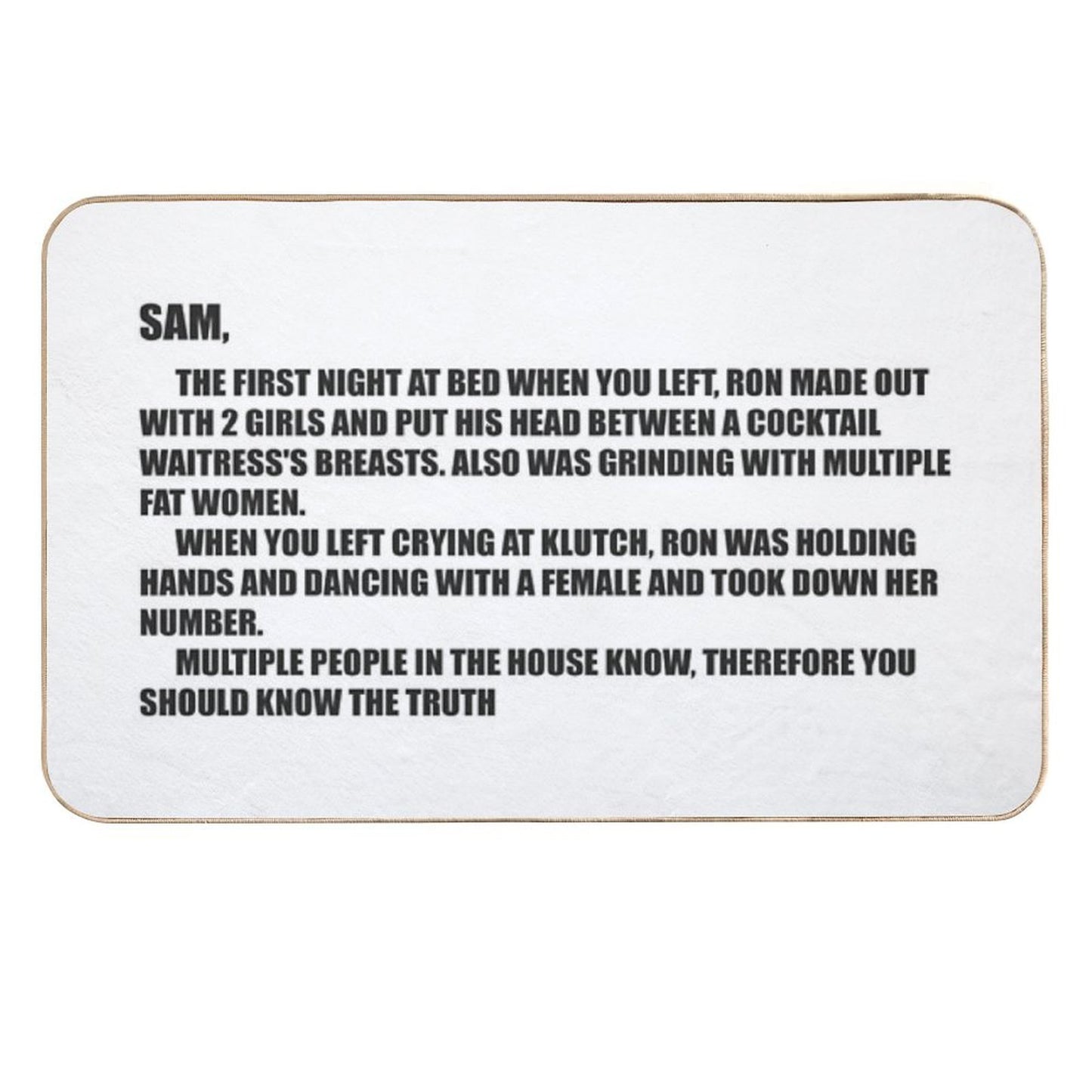 Jersey Shore Note  Eco-Friendly Bath Mat