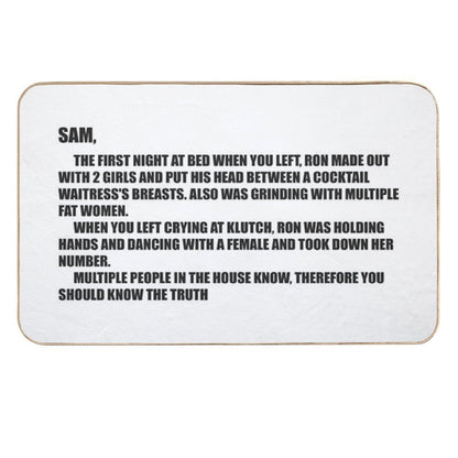 Jersey Shore Note  Eco-Friendly Bath Mat
