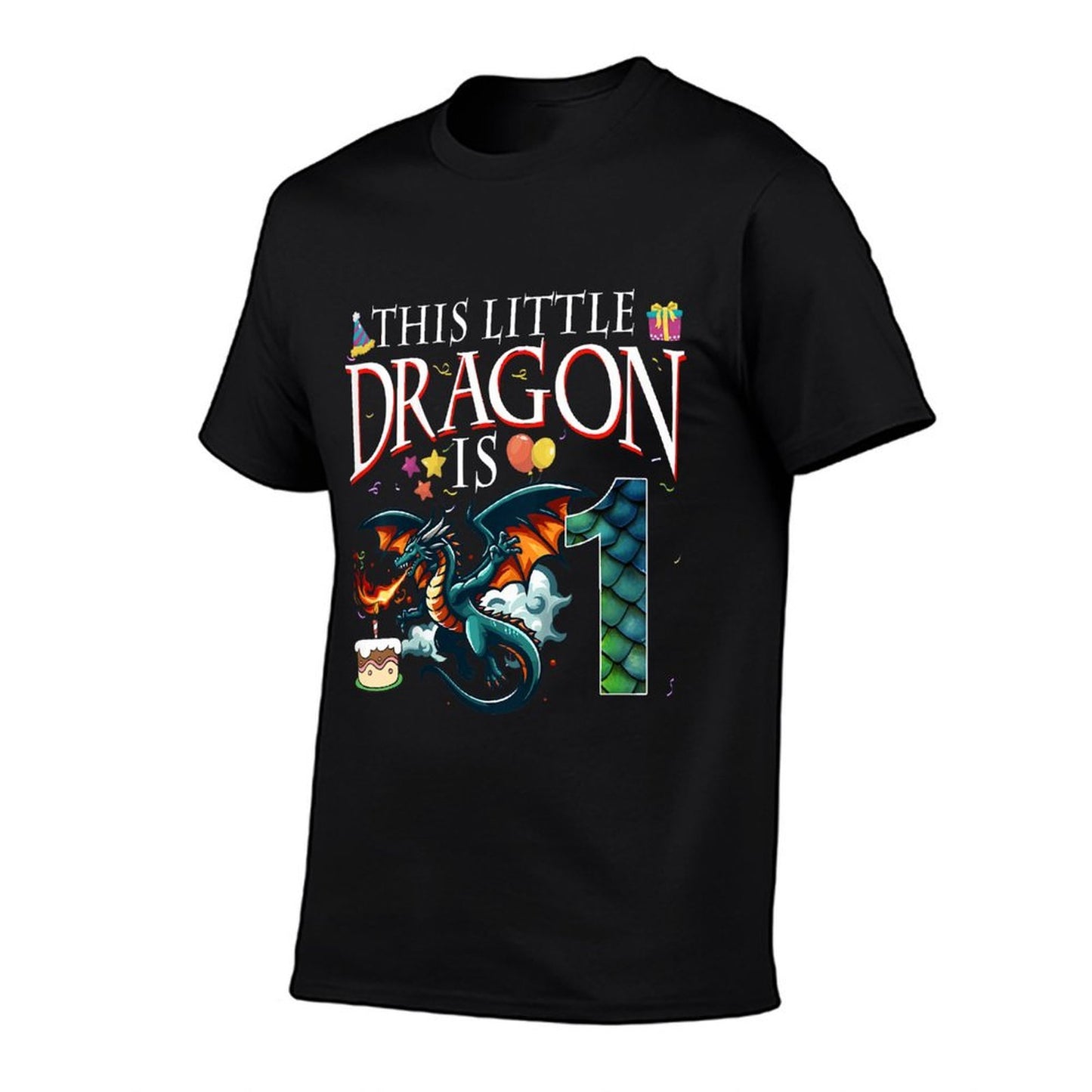 Kids Turning 1 Year Old Birthday Boy Dragon 1st Bday Boy  Durable T-Shirt