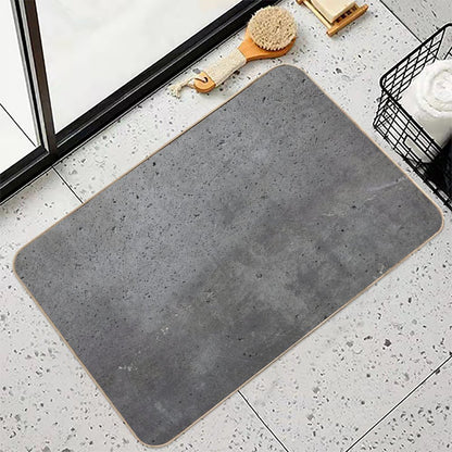 Grey Textured Concrete Wall Exterior  Versatile Bath Mat
