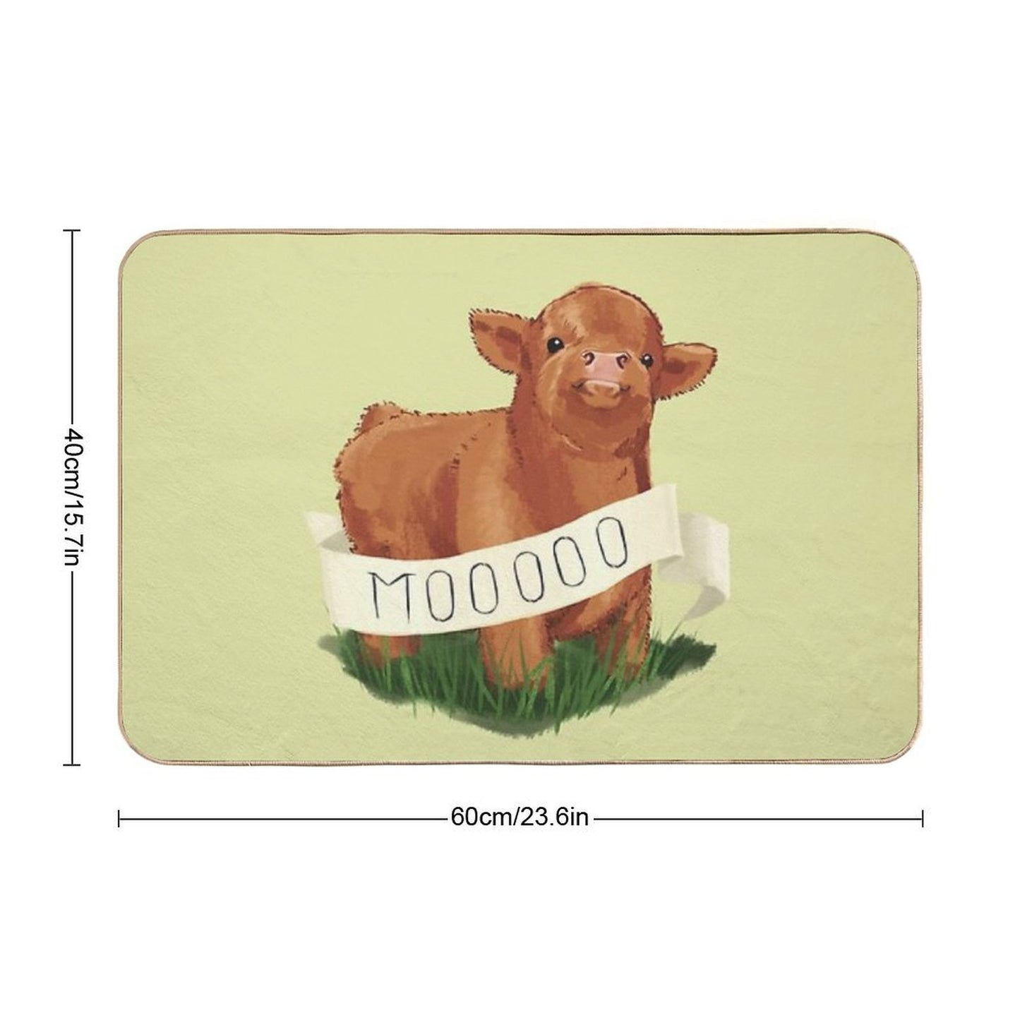 Baby Highland Cow  Stain-Proof Bath Mat