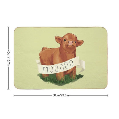 Baby Highland Cow  Stain-Proof Bath Mat