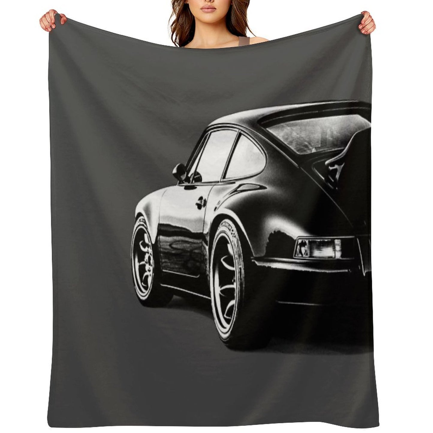 Porsche 911 on Grey Comfort Throw Blanket