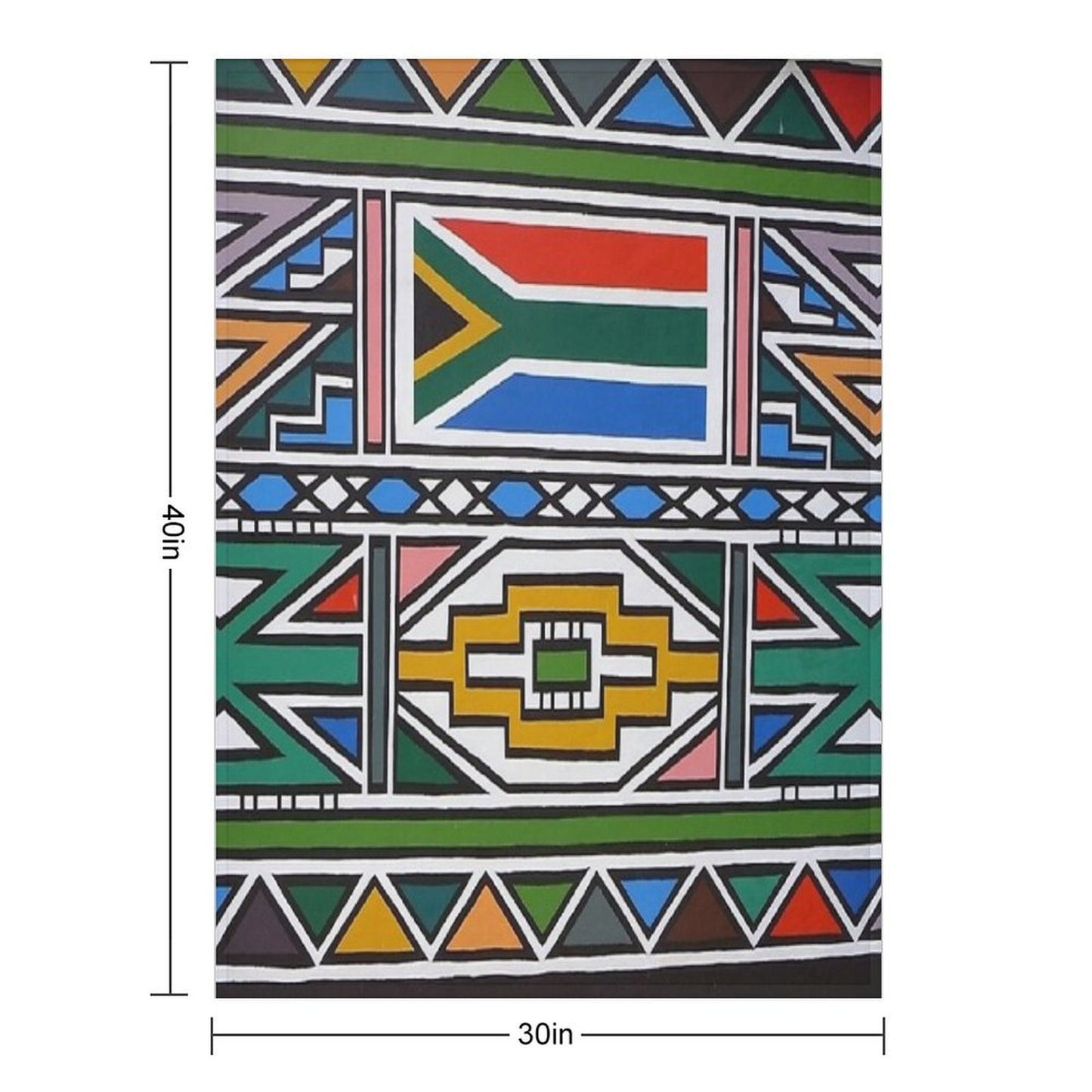 Ndebele Africa Design Lightweight Throw Blanket