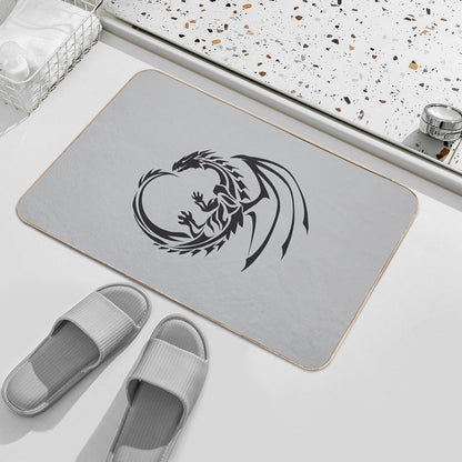 Color Art Black Dragon  Easy Maintenance Bath Mat